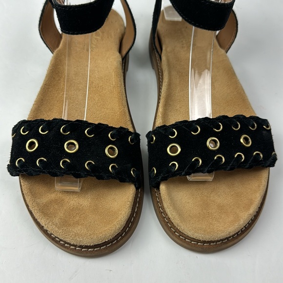 Clarks Women's Black Suede Corsio Amelia Sling Back Sandals size 7.5M flats boho - Picture 9 of 13
